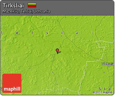Physical Map of Tirkšliai