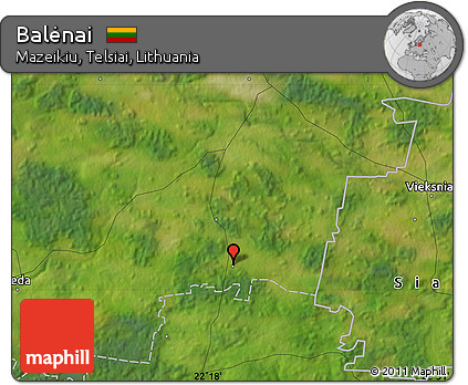 Satellite Map of Balėnai