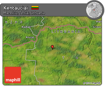 Satellite Map of Kentaučiai