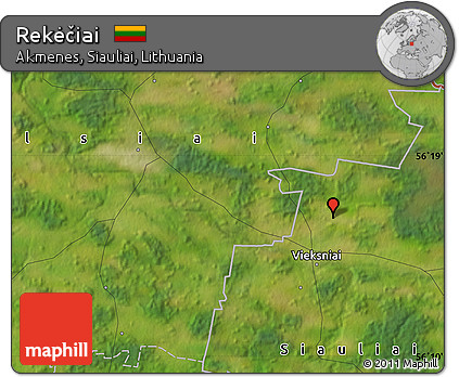 Satellite Map of Rekėčiai