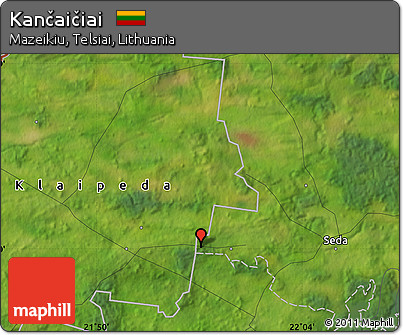 Satellite Map of Kančaičiai