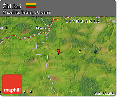 Satellite Map of Židikai