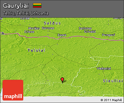 Physical Panoramic Map of Gauryliai
