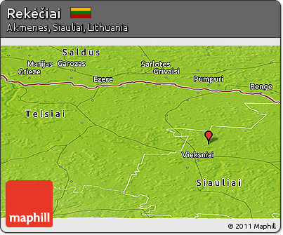 Physical Panoramic Map of Rekėčiai