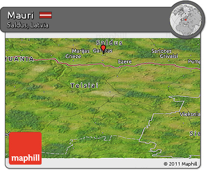 Satellite Panoramic Map of Mauri