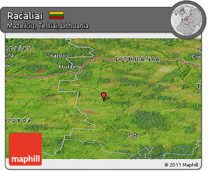 Satellite Panoramic Map of Račaliai