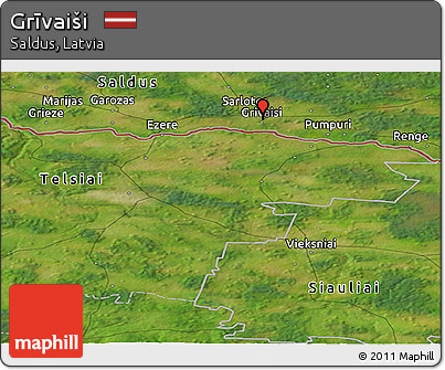 Satellite Panoramic Map of Grīvaiši