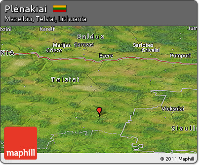 Satellite Panoramic Map of Plėnakiai