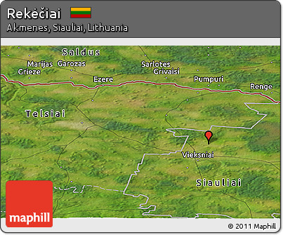 Satellite Panoramic Map of Rekėčiai