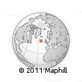 Outline Map of the Area around 56° 18' 50" N, 22° 1' 29" W, rectangular outline