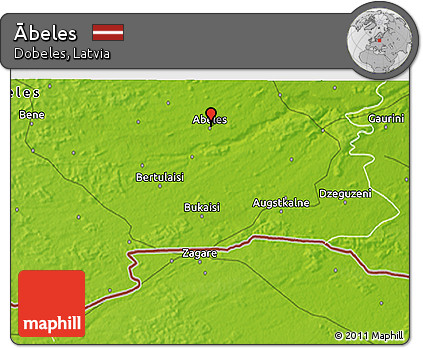 Physical 3D Map of Ābeles