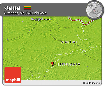 Physical 3D Map of Klaišiai
