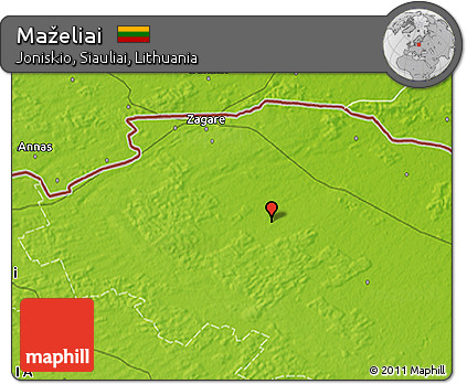 Physical 3D Map of Maželiai
