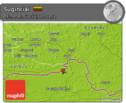 Physical 3D Map of Suginčiai