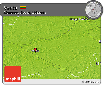 Physical 3D Map of Venta