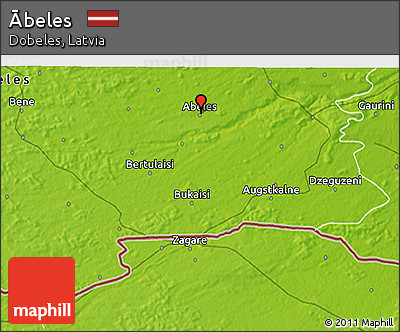 Physical 3D Map of Ābeles