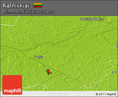 Physical 3D Map of Kalniškiai