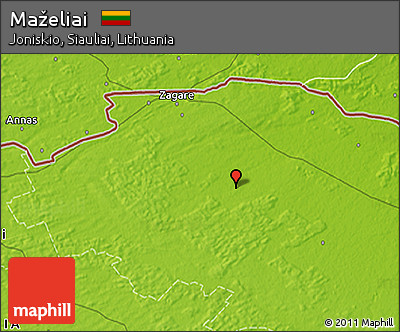 Physical 3D Map of Maželiai