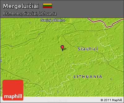 Physical 3D Map of Mergeluičiai