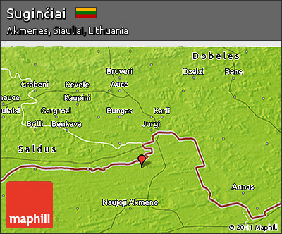Physical 3D Map of Suginčiai