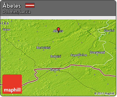 Physical 3D Map of Ābeles