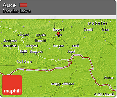 Physical 3D Map of Auce