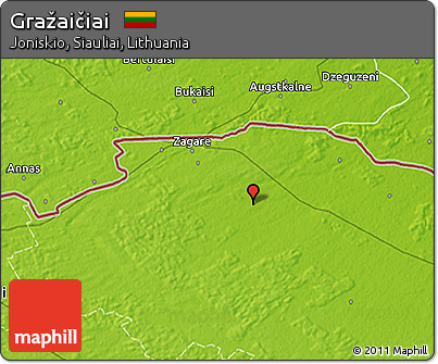 Physical 3D Map of Gražaičiai
