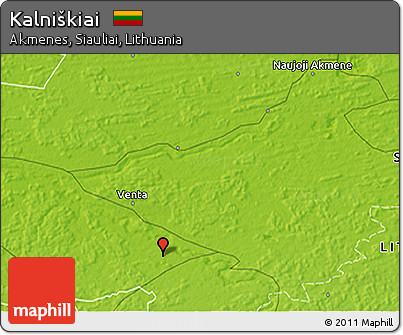Physical 3D Map of Kalniškiai