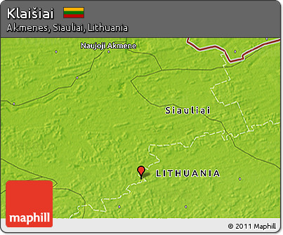 Physical 3D Map of Klaišiai