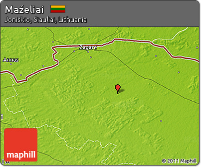 Physical 3D Map of Maželiai