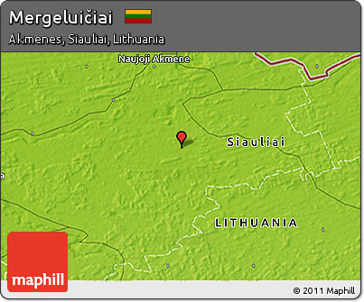 Physical 3D Map of Mergeluičiai