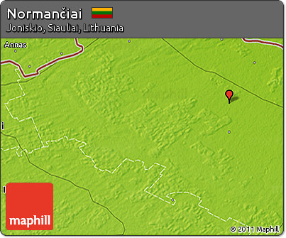Physical 3D Map of Normančiai