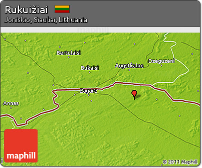 Physical 3D Map of Rukuižiai
