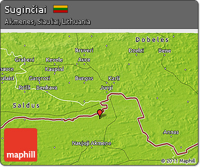 Physical 3D Map of Suginčiai