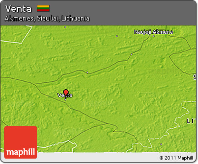 Physical 3D Map of Venta
