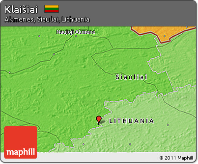 Political 3D Map of Klaišiai