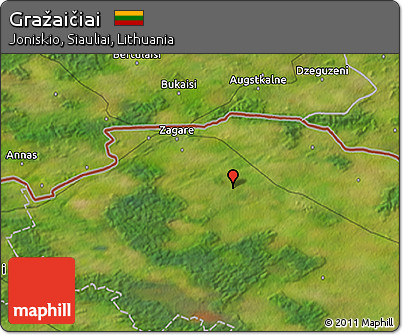 Satellite 3D Map of Gražaičiai