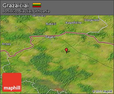 Satellite 3D Map of Gražaičiai