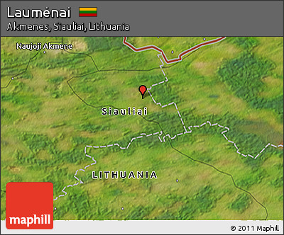 Satellite 3D Map of Laumėnai