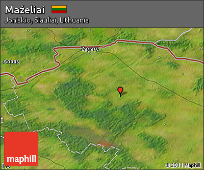 Satellite 3D Map of Maželiai