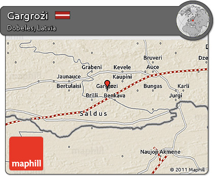 Shaded Relief 3D Map of Gargroži