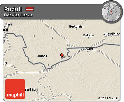 Shaded Relief 3D Map of Ruduli