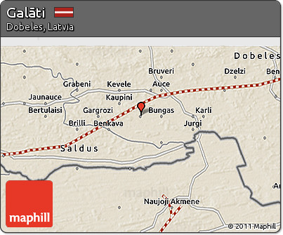Shaded Relief 3D Map of Galāti