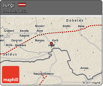 Shaded Relief 3D Map of Jurģi