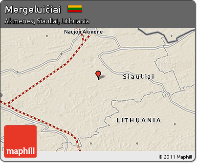 Shaded Relief 3D Map of Mergeluičiai