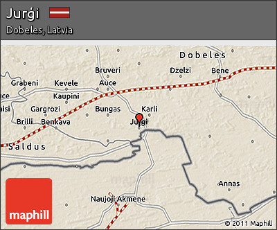 Shaded Relief 3D Map of Jurģi
