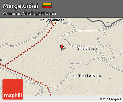 Shaded Relief 3D Map of Mergeluičiai