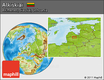 Physical Location Map of Alkiškiai