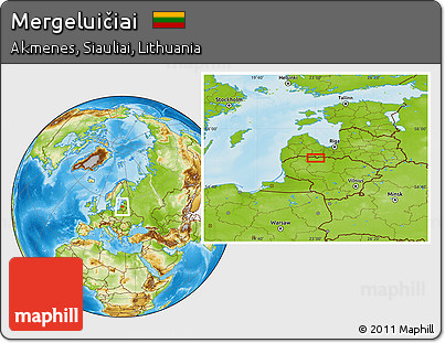 Physical Location Map of Mergeluičiai