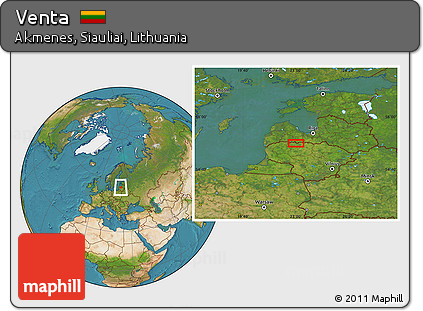 Satellite Location Map of Venta